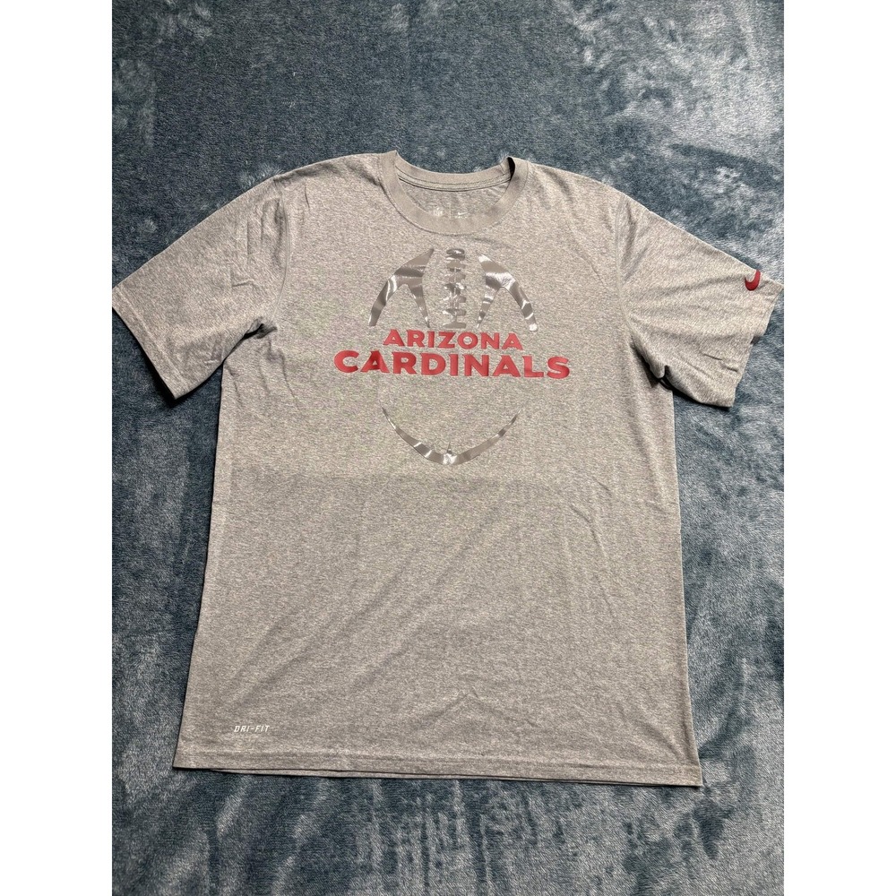 Nike Arizona Cardinals Dri-Fit Shirt Mens Large Heather Grey NFL Football Tee
